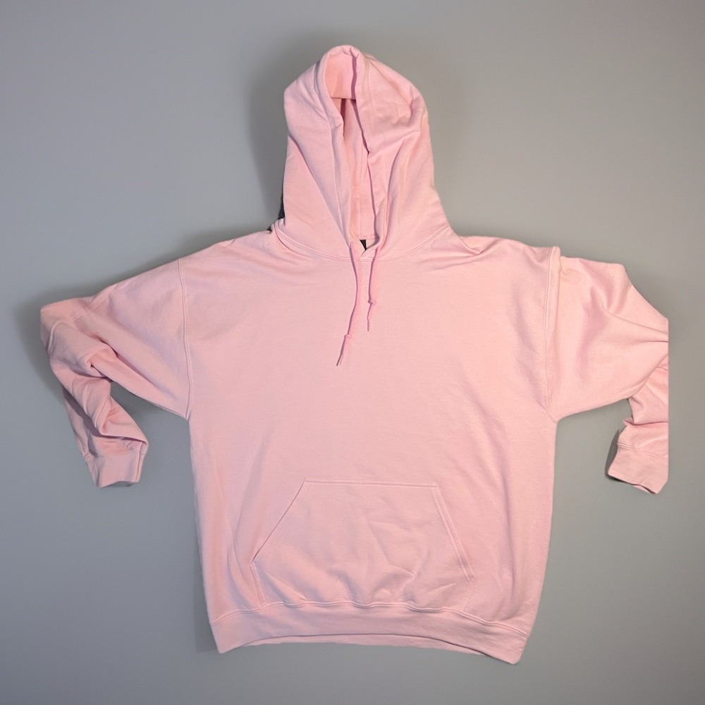 Gildan Heavy Blend Hoodie | Pullover Hooded Sweatshirt 18500 | Large, Light Pink